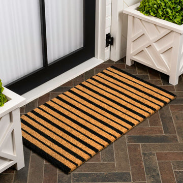 Hadley Modern Classic Ticking Stripe Coir Area Rug